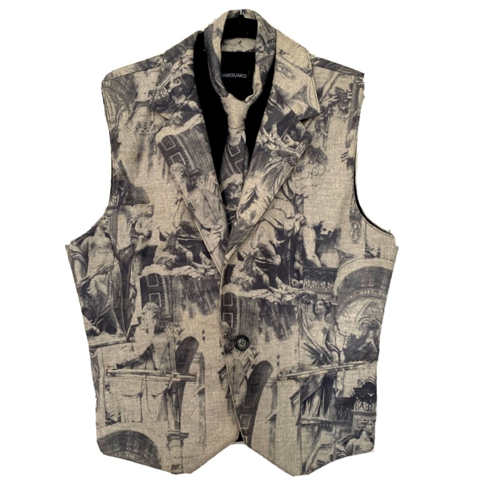 One of a kind Designer Vest & Tie